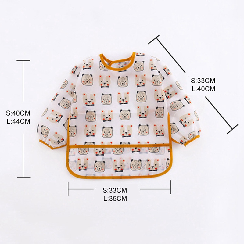 Yếm ăn dài tay chống thấm nước tiện dụng cho trẻ nhỏ