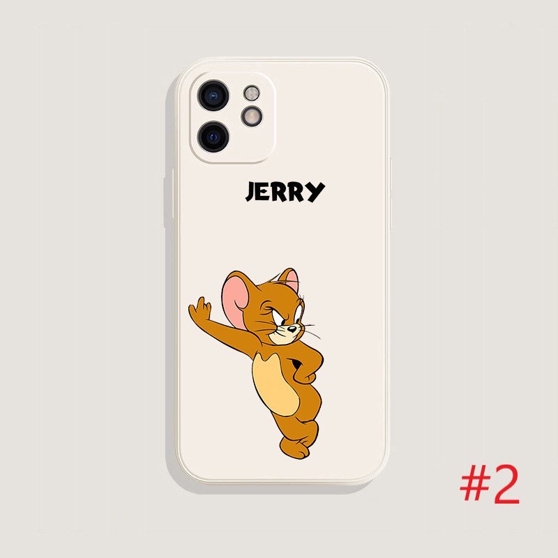 Ốp lưng iphone hình chuột jerry dễ thương cạnh vuông bảo vệ camera 7plus/8plus/x/xs/xsmax/11/12/13/14/promax/plus