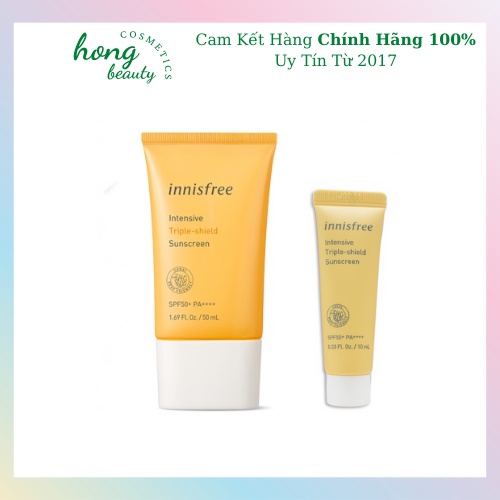 [mini] Kem chống nắng hàng ngày Innisfree Intensive Triple Shield Sunscreen SPF50+ PA++++ 10ml