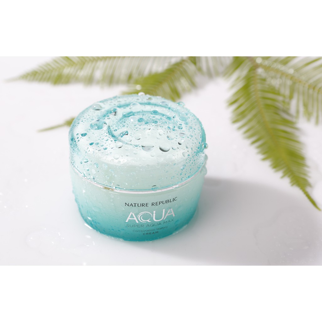 Kem Dưỡng Da Nature Republic Super Aqua Max Cream (80ml) dành cho da hỗn hợp (xanh lá) | BigBuy360 - bigbuy360.vn