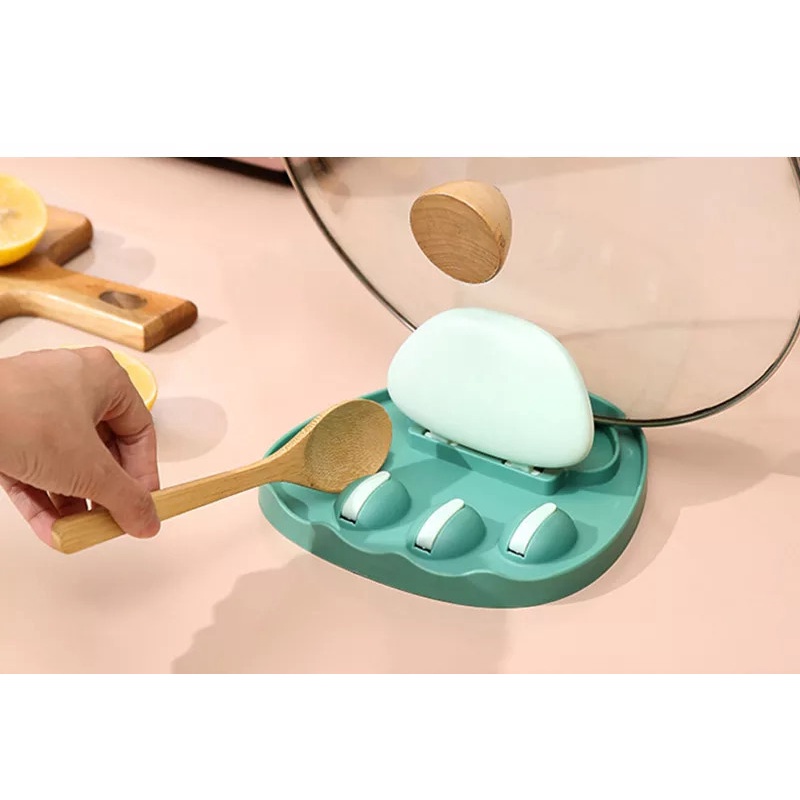 Giá đỡ nắp nồi 4 móc treo đa năng hình chân mèo