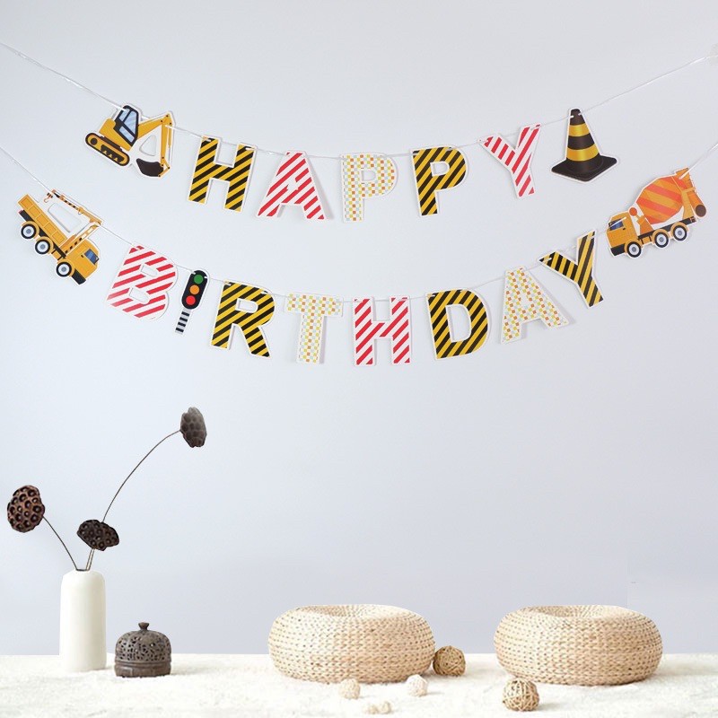 Bộ chữ Happy Birthday giấy trang trí sinh nhật cho bé nhiều chủ đề