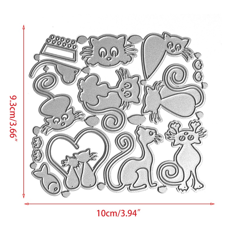 Khuôn Thép Làm Thẻ Thủ Công Hình Mèo Kitty