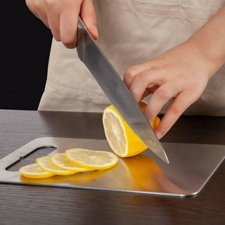 Thớt inox chữ nhật cao cấp kháng khuẩn 24x15cm