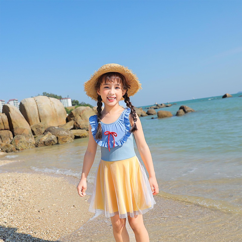 Bộ Đồ Bơi Một Mảnh Họa Tiết Dễ Thương Cho Bé Gái