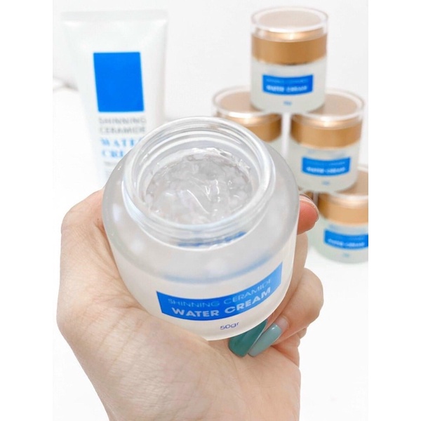 Kem cấp nước AHOHAW dưỡng ẩm , căng bóng làn da - SHINNING CERAMIDE WATER CREAM Chiết 50g