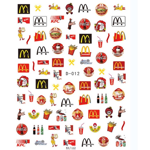 Sticker nail thương hiệu trang trí móng nail