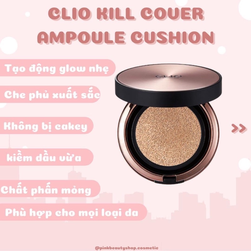 Phấn nước Clio Kill Cover Ampoule Cushion (tặng kèm lõi) | BigBuy360 - bigbuy360.vn