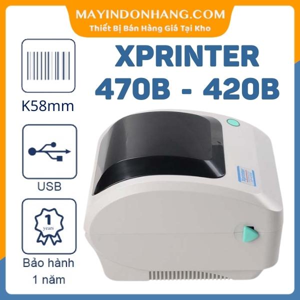 Máy in đơn hàng Shopee TMĐT Xprinter XP470B USB + LAN - Xprinter 420B - Xprinter DT426B