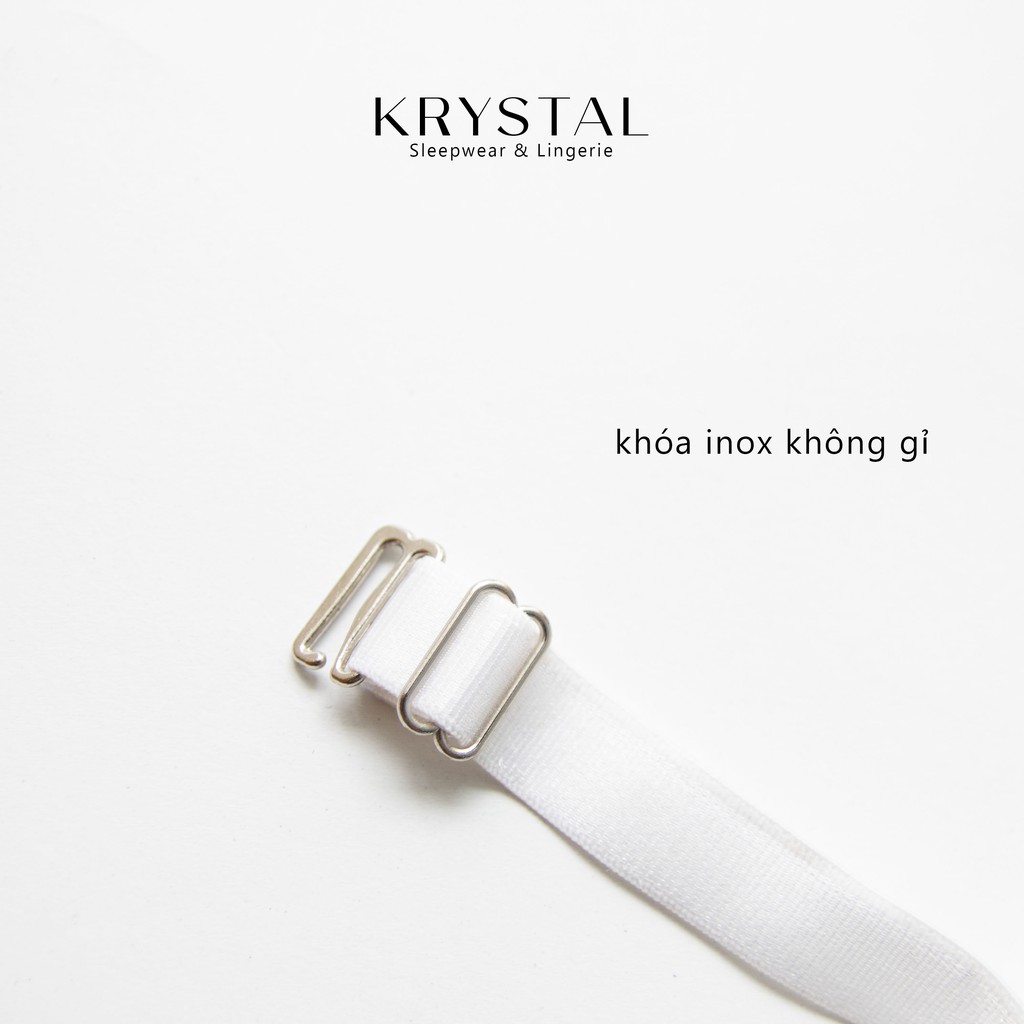 Bộ đồ lót ren không gọng mút vừa nâng ngực màu trắng basic KRYSTAL Bralette Basic KB12 | BigBuy360 - bigbuy360.vn