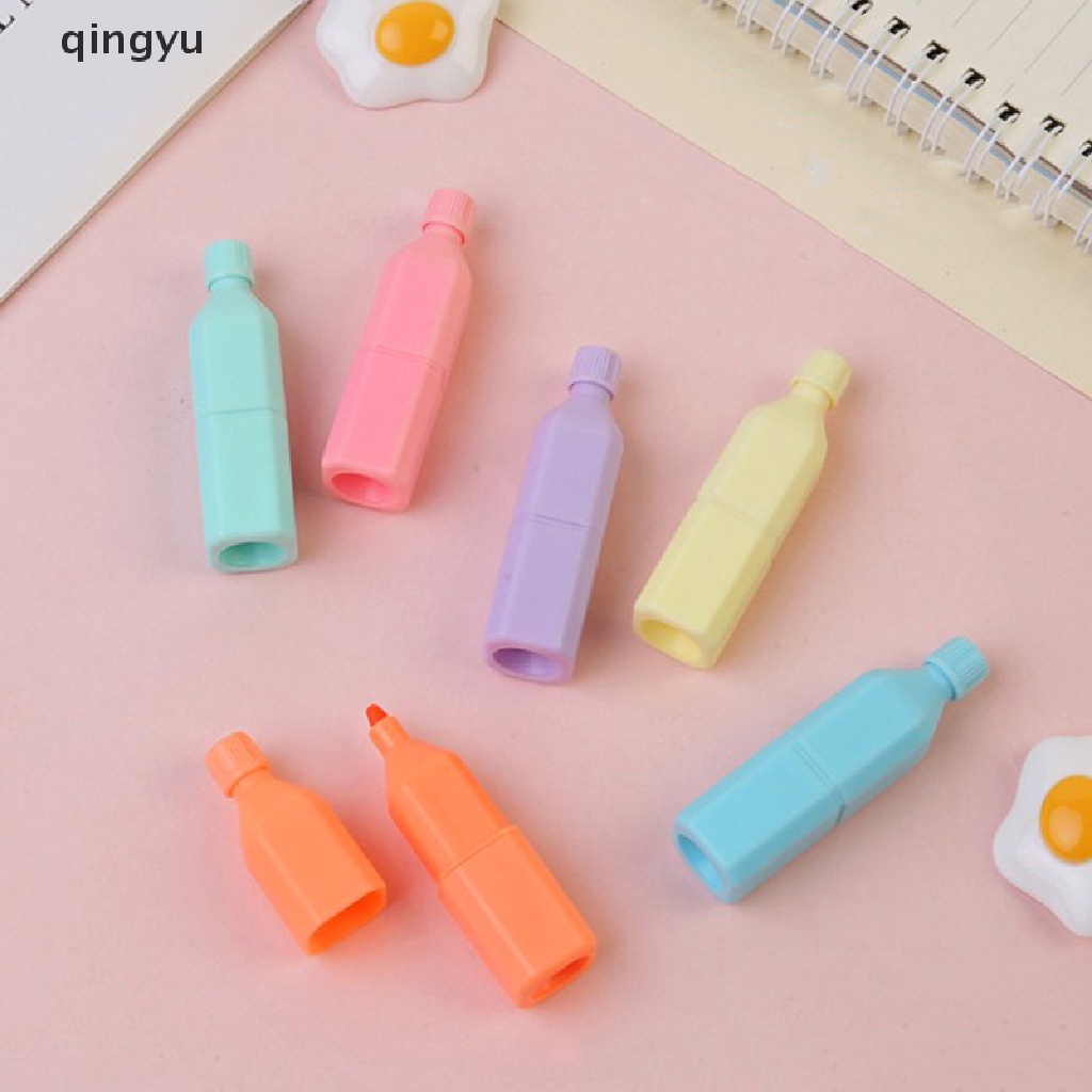 Set 6 Bút Đánh Dấu Họa Tiết Mèo Hoạt Hình Dễ Thương Dành Cho Học Sinh / Văn Phòng