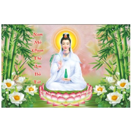 Tranh Đính Đá QUAN ÂM BỒ TÁT (ĐÁ ABC CAO CẤP). Kích Thước: 72cm x 50cm