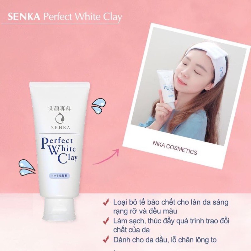 Sữa rửa mặt tạo bọt chiết xuất tơ tằm trắng Sen.ka Perfect Whip