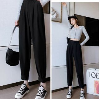 Quần baggy cạp cao 2 khóa K002