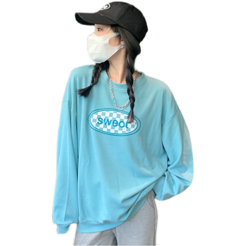 Áo Sweater Tay Dài Cổ Tròn Form Rộng Thời Trang Trẻ Trung