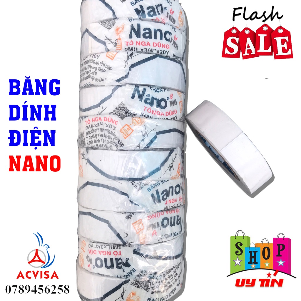 Băng Dính Điện Nano 20Y (18 Mét/Cuộn) Tô Nga Dũng