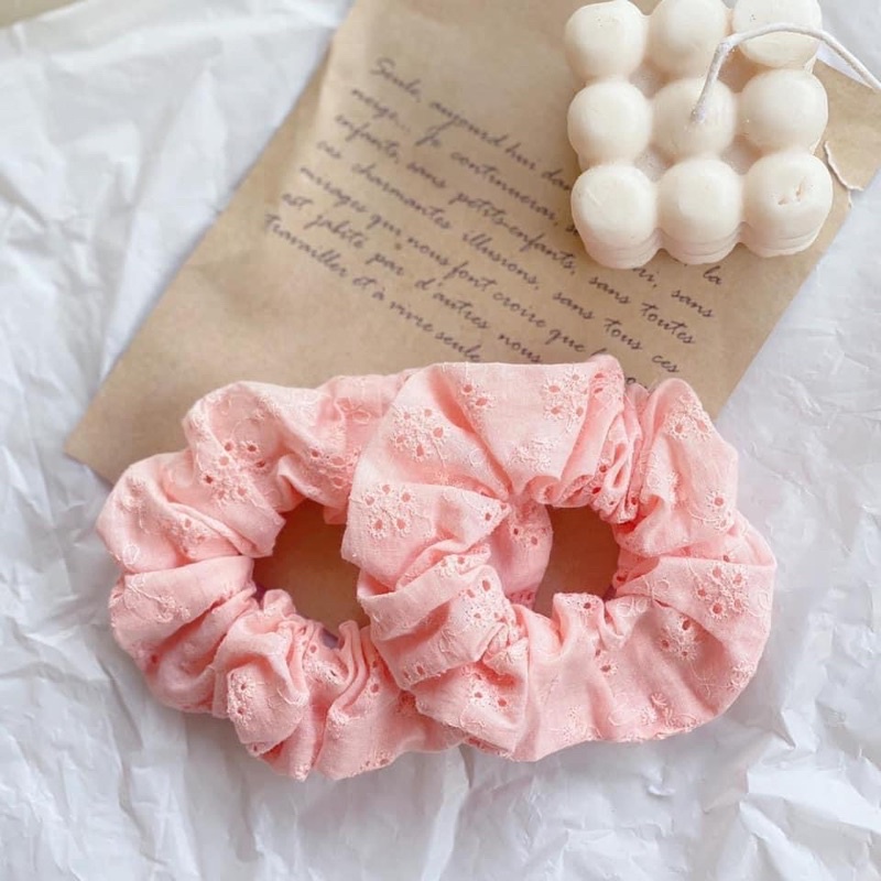 (Nhiều Mẫu) scrunchie cột tóc vải handmade