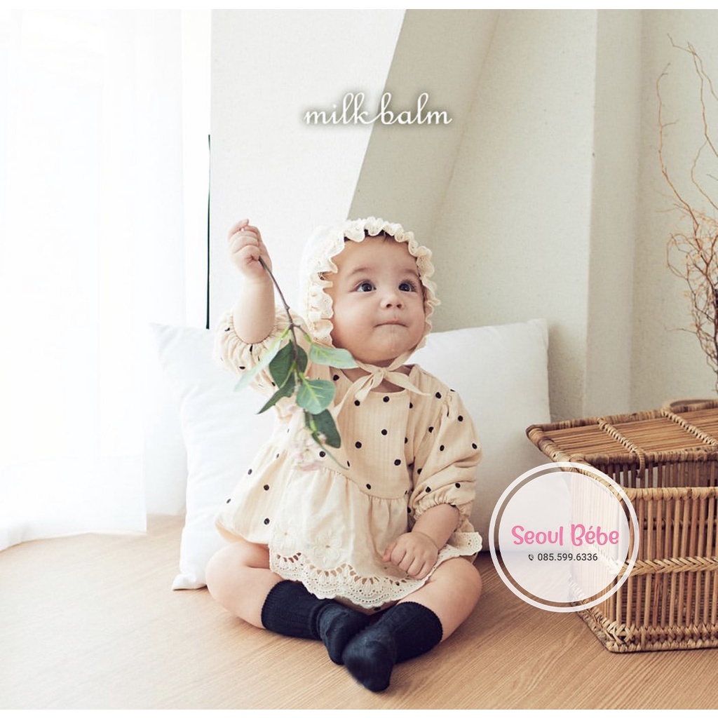 Suit Apron họa tiết cách điệu Milkbalm made in Korea