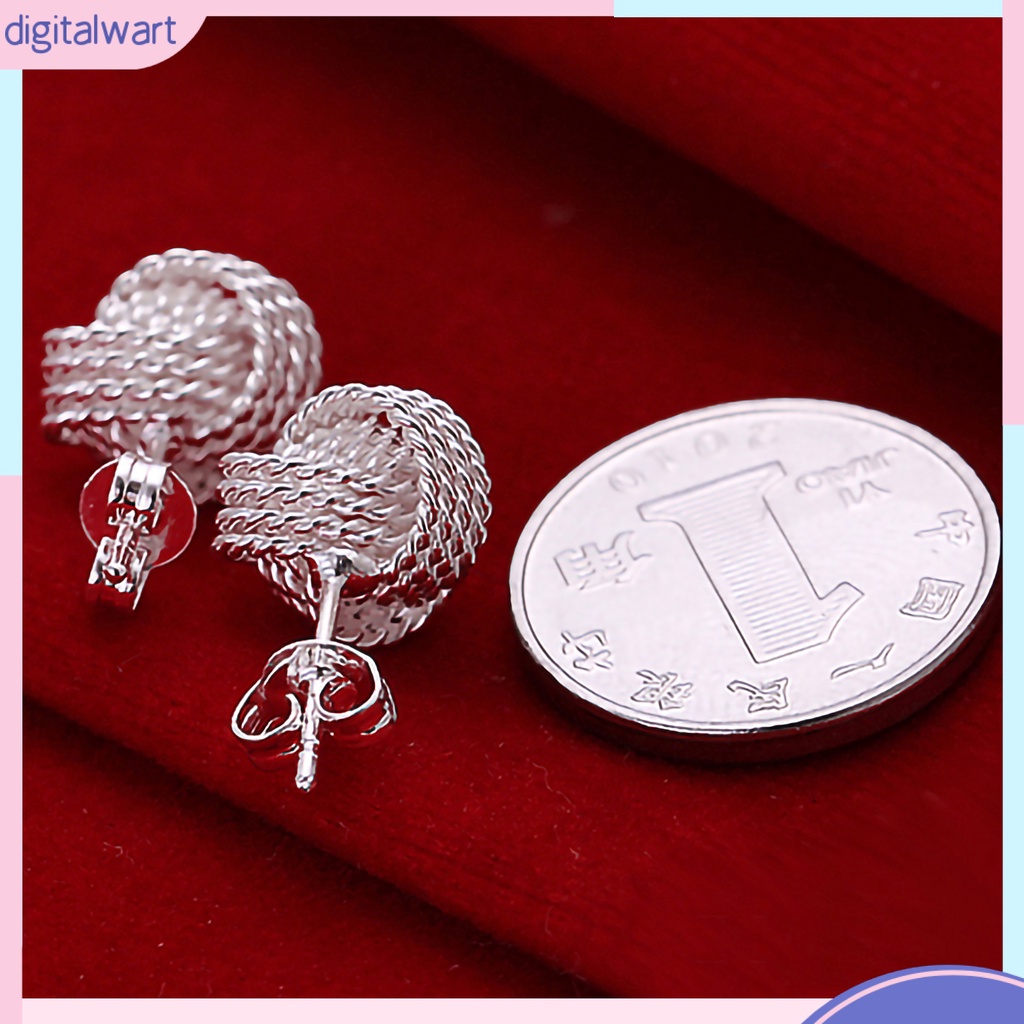 Khuyên tai hình quả cầu lưới đính đá thời trang thanh lịch dành cho nữ