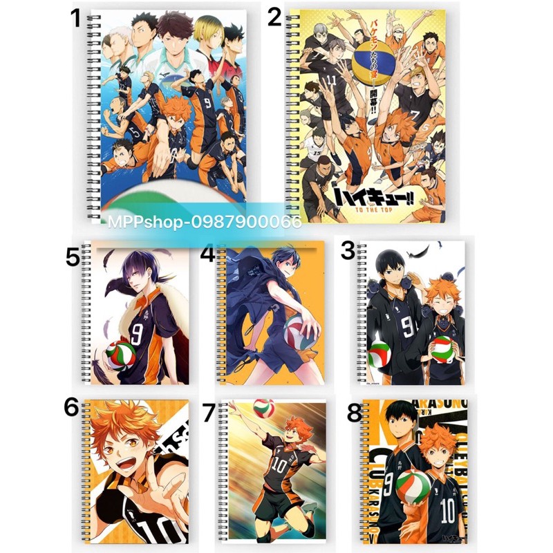 sổ tay haikyuu 200 trang / sổ viết anime haikyuu