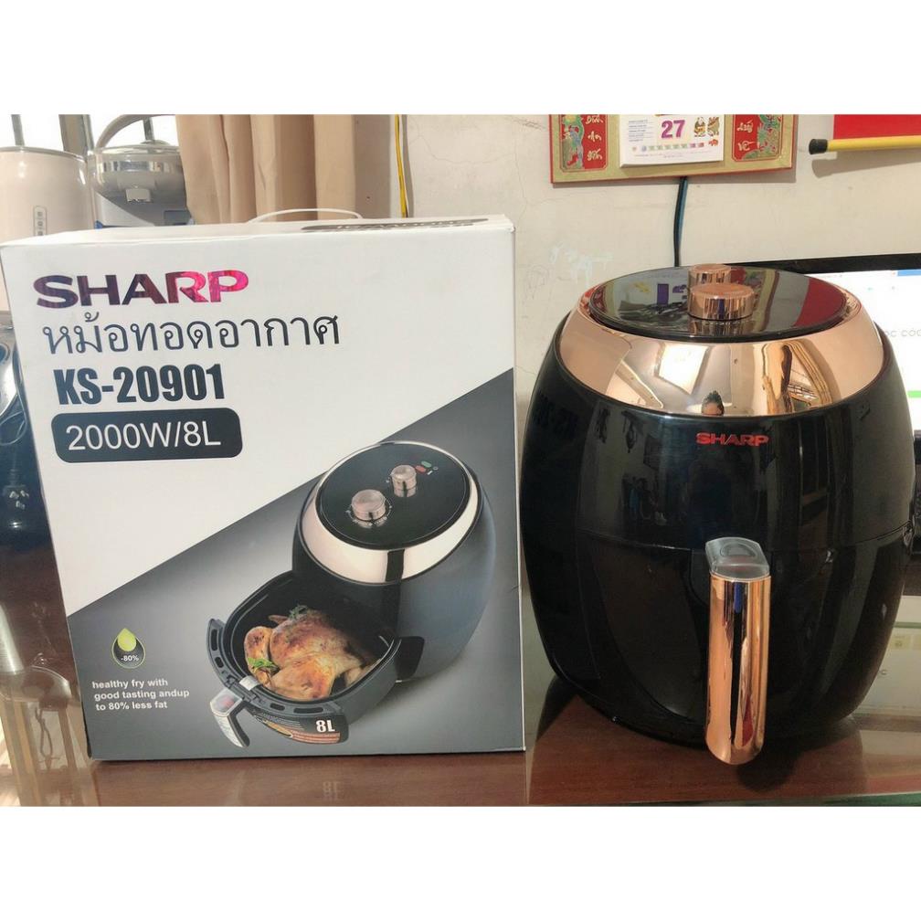 [TO QUA] Nồi Chiên Không Dầu Shapp -8 Lít- KS-20901- công nghệ thái lan- bảo hành 12 tháng