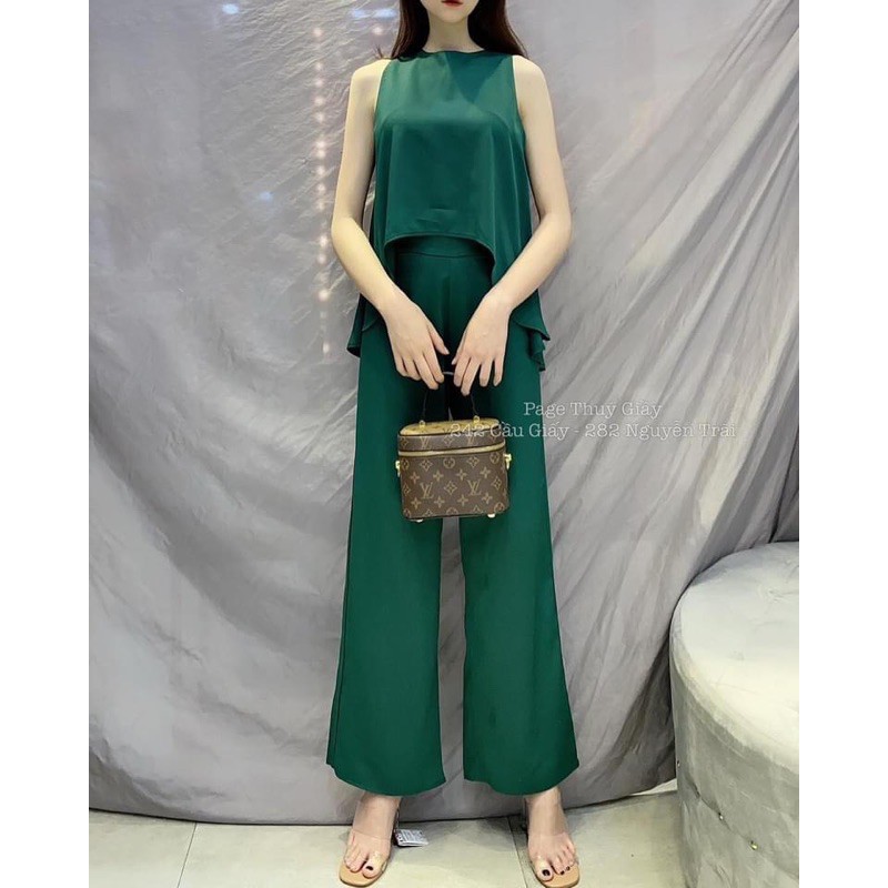 SNU243 - SET NỮ ÁO YẾM LỤA MIX QUẦN ỐNG SỚ | BigBuy360 - bigbuy360.vn