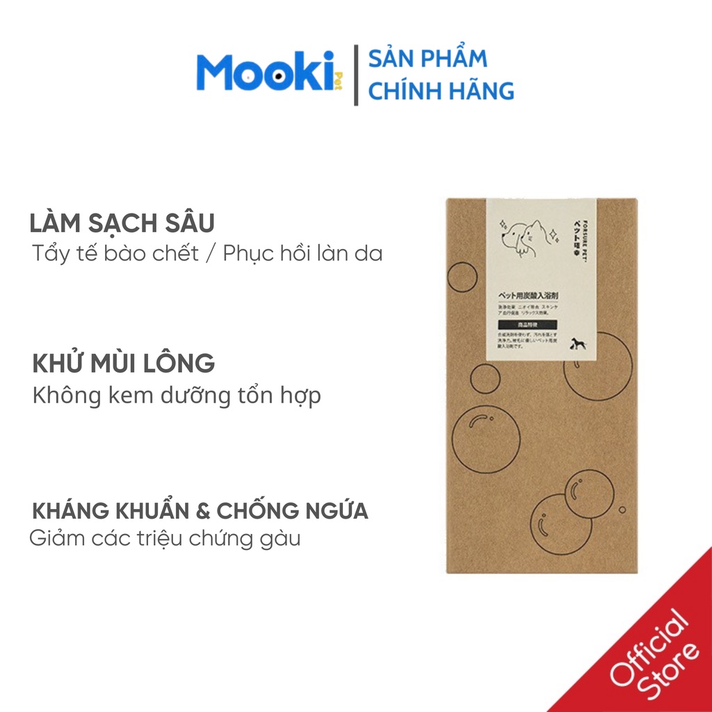 Viên tắm sủi bọt khử mùi lông loại bỏ bụi bẩn cho chó mèo - Tuần hoàn lưu thông máu MOOKIPET