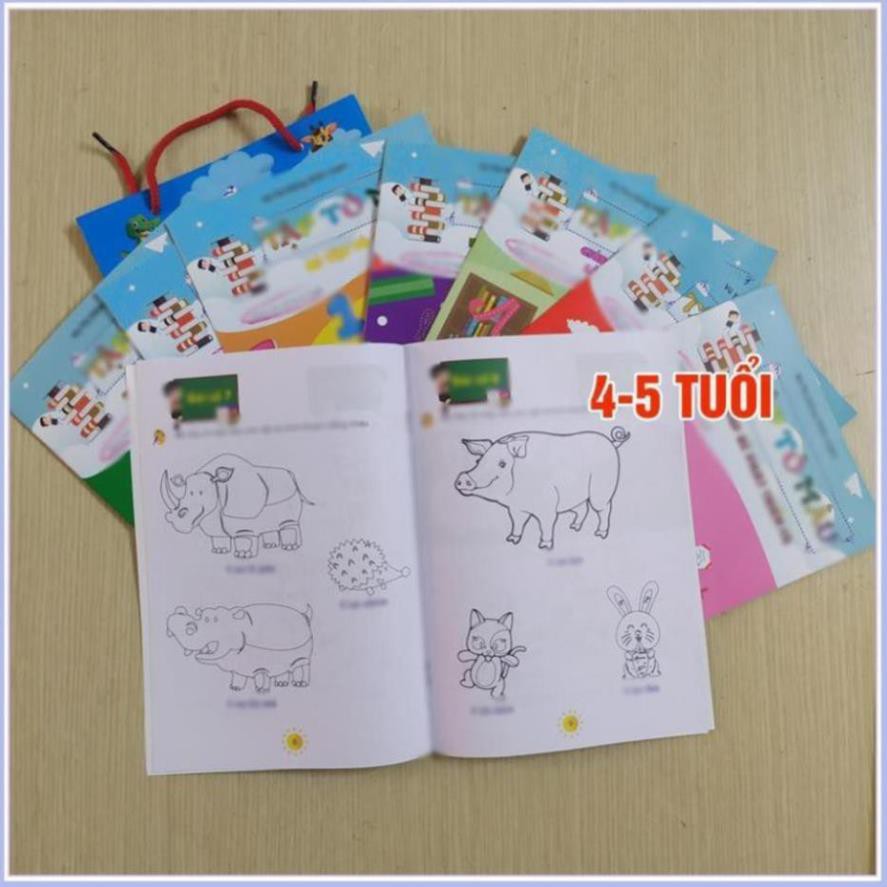  Set 8 Bộ Tranh tô màu nhiều chủ đề và phát triển trí tuệ cho bé từ 3 đến 6 tuổi