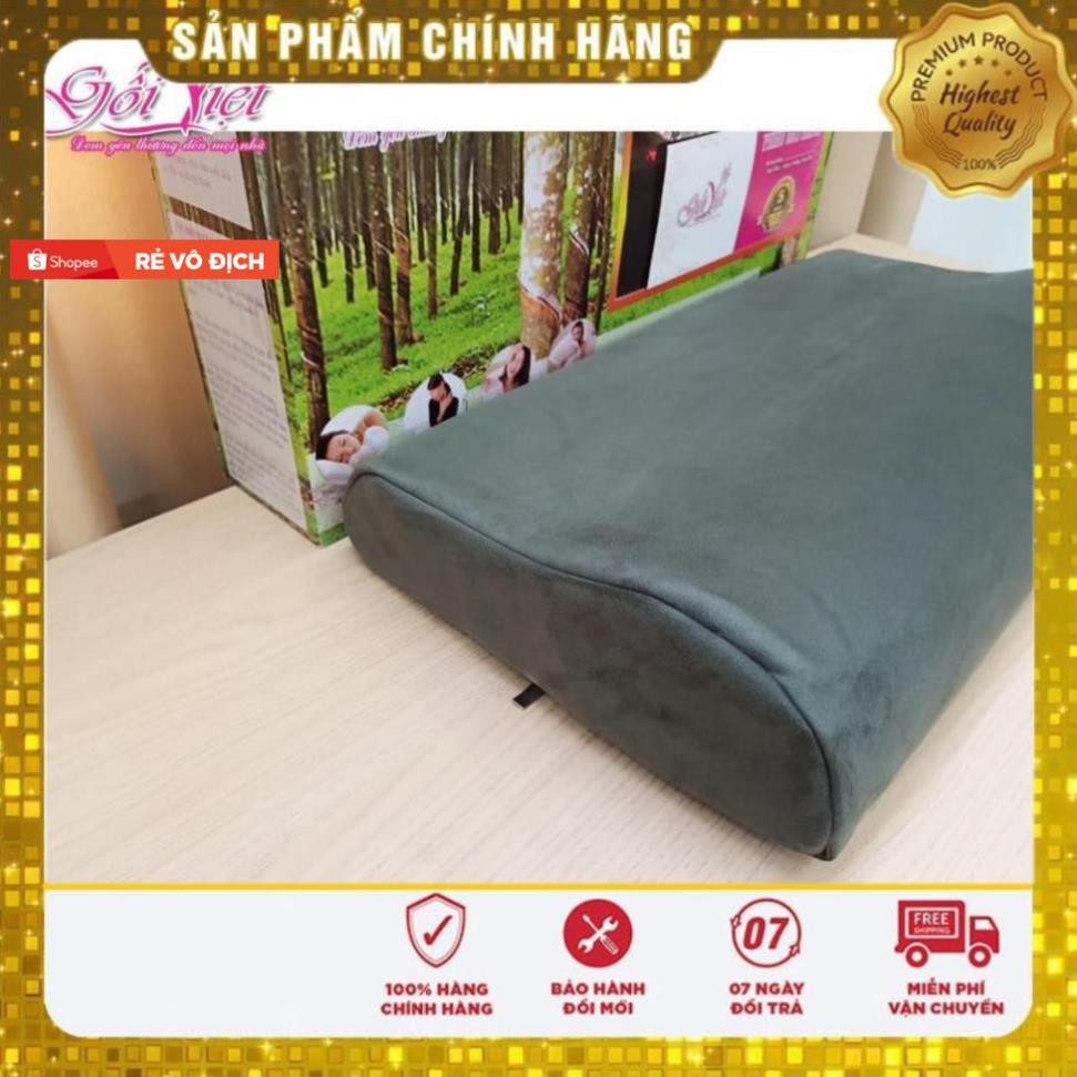 Hàng Công Ty  Gối Cao Su Wavy size 50 x30cm chống đau mỏi vai gáy, gối cao su non chính hãng Gối Việt bảo hành 5 năm