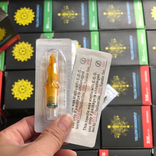 Kim máy pen, kim xăm máy pen Dragon Yellow,phun môi siêu bám,dùng cho mọi loại máy xăm pen( 1 hộp 20 cái )