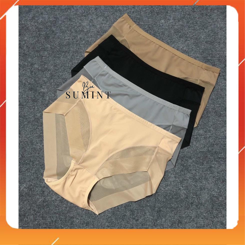 Quần lót nữ cạp cao lụa mix voan cao cấp kháng khuẩn mềm mại thoáng mát cut out sexy