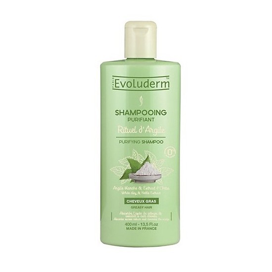 Dầu Gội Evoluderm Đất Sét Trắng Dành Cho Tóc Dầu 400ml