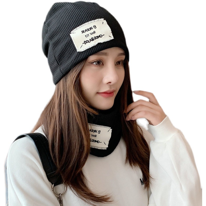 Mũ len nữ, mũ len unisex trùm đầu lót lông kèm khăn giữ ấm chống lạnh,chống gió nhiều màu