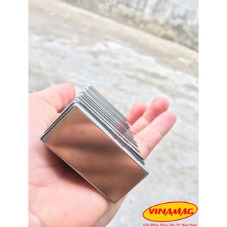 Nam châm đất hiếm 50mm x 25mm x 5mm lực hít cực mạnh, nam châm trắng
