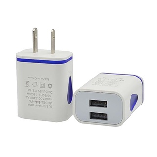 Củ Sạc 5V 2.1A US/EU Có Đèn LED
