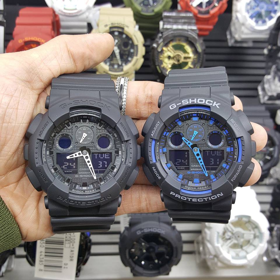 Đồng hồ nam dây nhựa G-SHOCK Casio chính hãng Anh Khuê GA-100-1A2DR