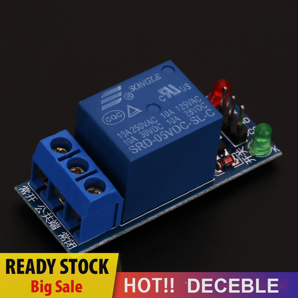 Deceble 5Pcs 1-Channel 5V Relay Module Shield for Arduino 1280 2560 ARM PIC AVR DSP