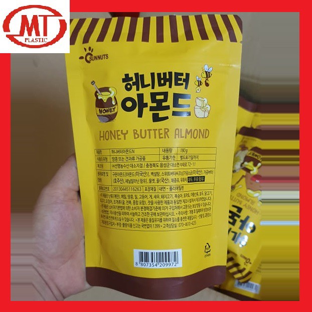 [Date mới] Bịch 180g Hạnh nhân tẩm bơ mật ong Sunnuts Hàn Quốc (Mẫu Mới Ngon Hơn)