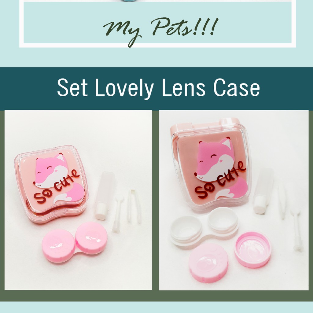 Khay Gương Đeo Lens ANN365 Hình Thú Cưng