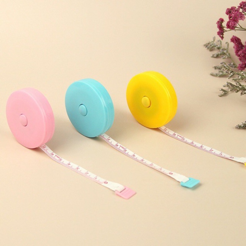 Thước Dây Cuộn Rút Thu Tự Động HỘP TRÒN 1.5 Mét- Đo Eo,Vòng Bụng Sức Khỏe-Quà Tặng Sản Phẩm Giảm Cân NAVI