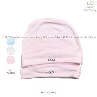 Nous set 2 mũ hồng nhạt