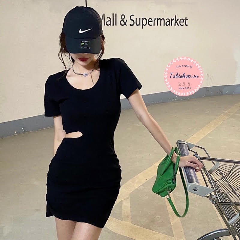 Đầm body khoét eo váy nữ ôm màu đen sexy hottrend 2022 | BigBuy360 - bigbuy360.vn