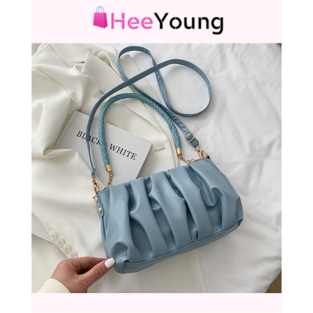 Túi đeo chéo nữ xếp ly , túi xách nữ đẹp da mềm hình đám mây dễ thương HY105 HEEYOUNG