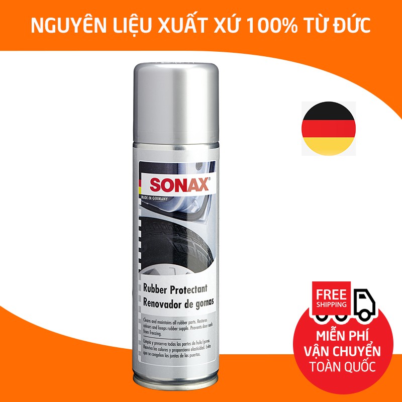 Sonax Rubber Protectant,Dung dịch bảo dưỡng dây viền gioăng,bình xịt tạo bọt vệ sinh làm sạch bề mặt cao su-SN-340200