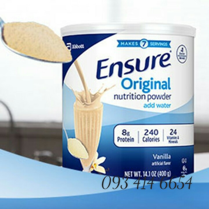 Sữa Ensure Original Nutrition Powder 397gr MẪU MỚI DATE 2022