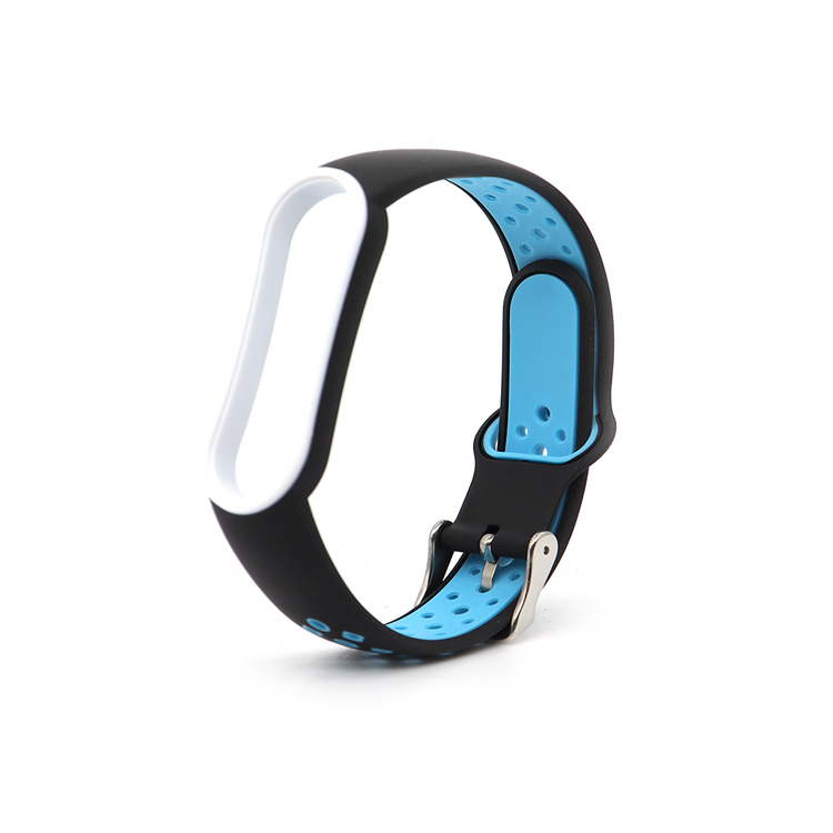 Dây Đeo Thay Thế Chất Liệu Silicon Màu Trơn Cho Xiaomi Mi Band 3 4 5 Strap Double Color Original Soft Silicone Strap Replacement Wrist Strap Band Wriststrap Miband 3 4 5 Wristband Smartwatch