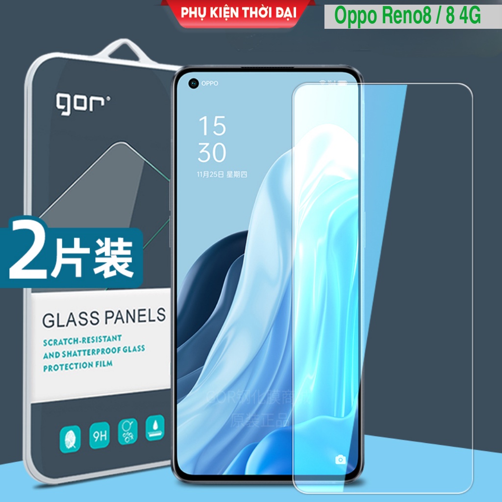 Cường lực Oppo Reno 4 / Reno 5 / Reno 6 / Reno 7 4G / Reno 8 / Reno 8 4G hiệu Gor trong suốt trơn mượt chất kính đẹp