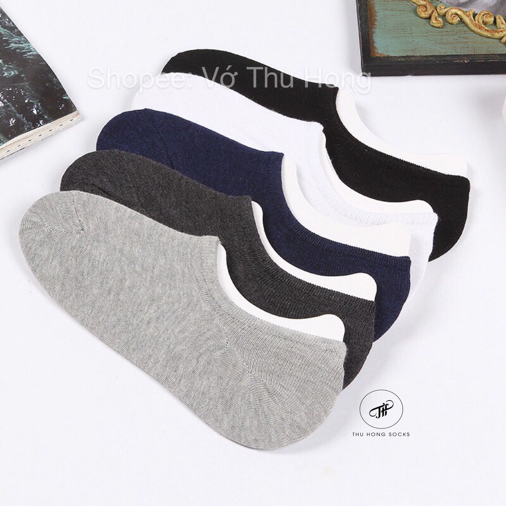 Tất Lười Nam, Vớ Nam đi giày lười có đệm cao su chống trượt gót chân TH Socks 02