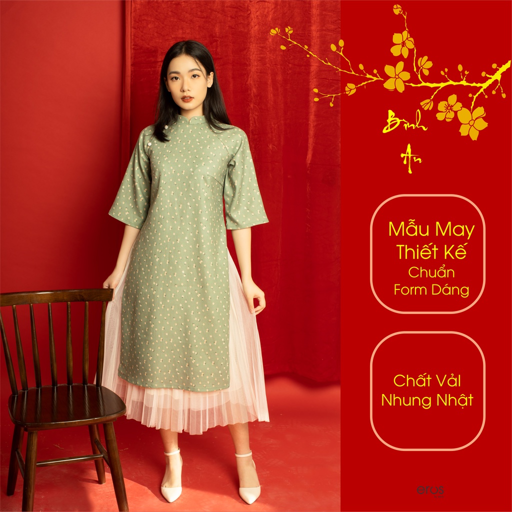 Áo Dài Cách Tân [ HÀNG THIẾT KẾ NHÀ MAY CHUYÊN NGHIỆP ] Chuẩn Form Dáng erosbyblink TK302 | BigBuy360 - bigbuy360.vn