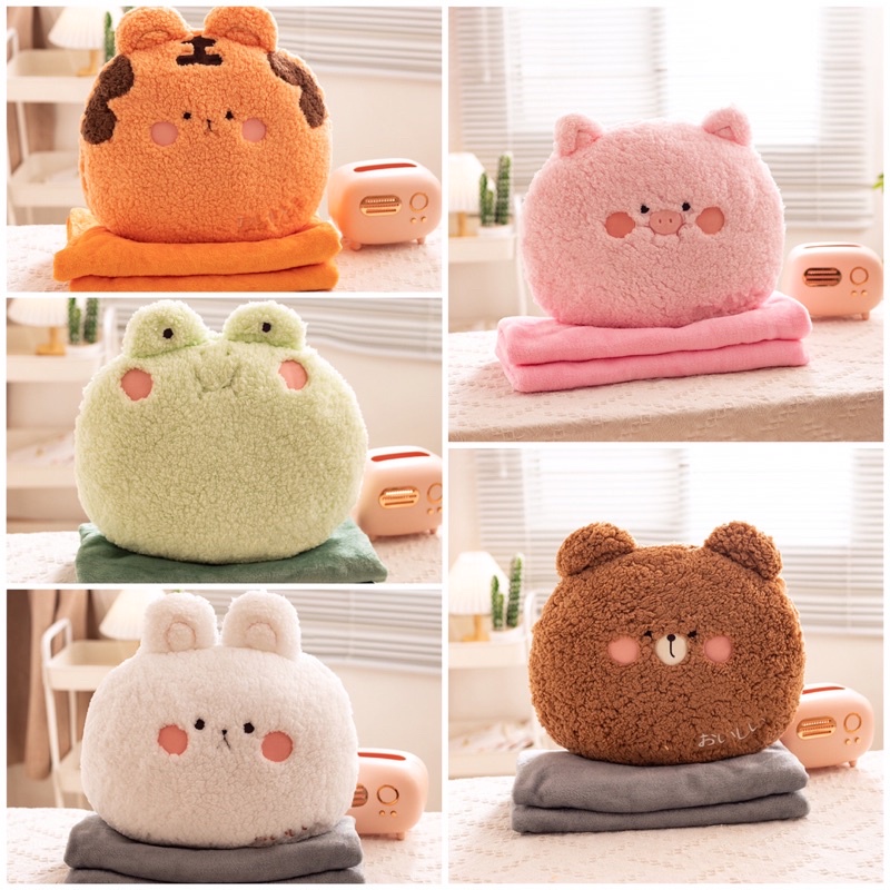 Set Chăn Gối Ngủ Văn Phòng Pet Cưng 2in1 - Gối Ngủ Văn Phòng Dễ Thương